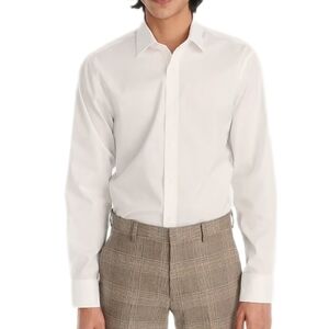 J Crew Factory Slim Bowery wrinkle-free dress shirt button-down collar M BG664